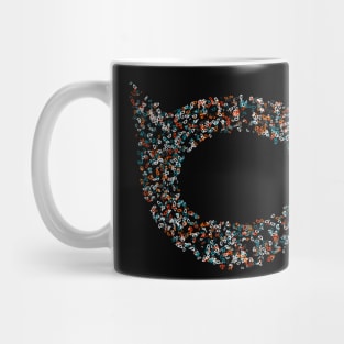 Cat face generative art. Mug